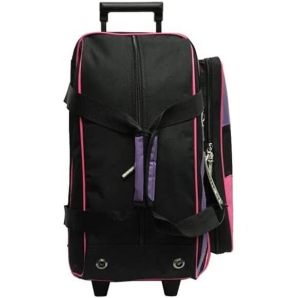 Deluxe Double Roller 2 Ball Bowling Bag with Large Separate Shoe Compartment - Picture 5 of 6